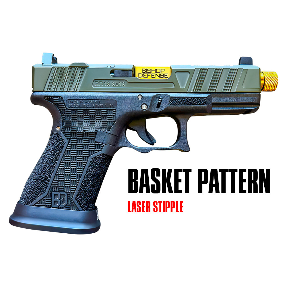 Custom Laser Stipple - Basket Pattern