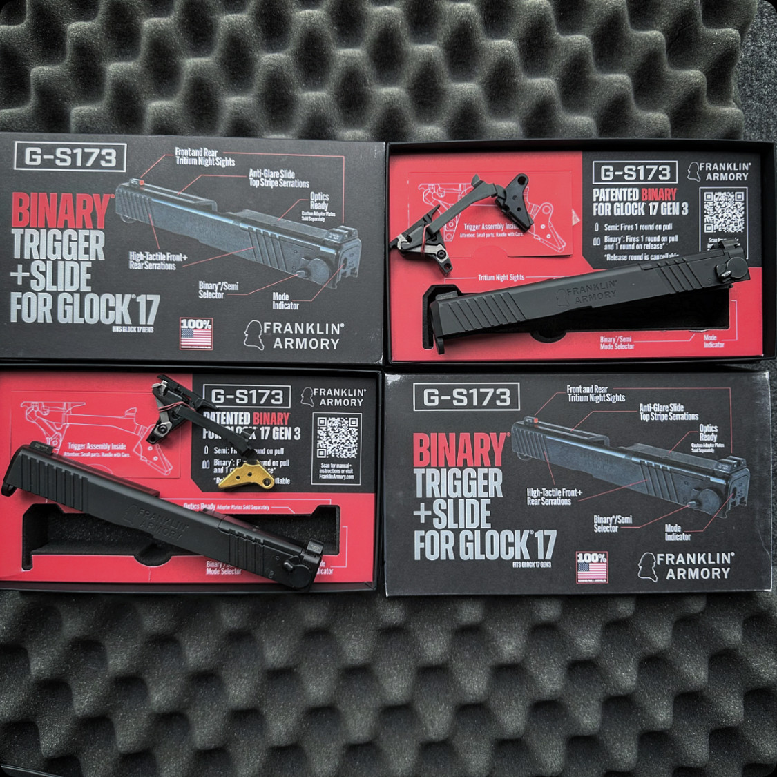 FRANKLIN ARMORY - BINARY TRIGGER - SLIDE FOR GLOCK 17 - GEN3
