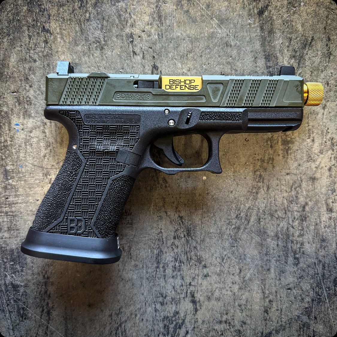 Custom Laser Stipple - Basket Pattern