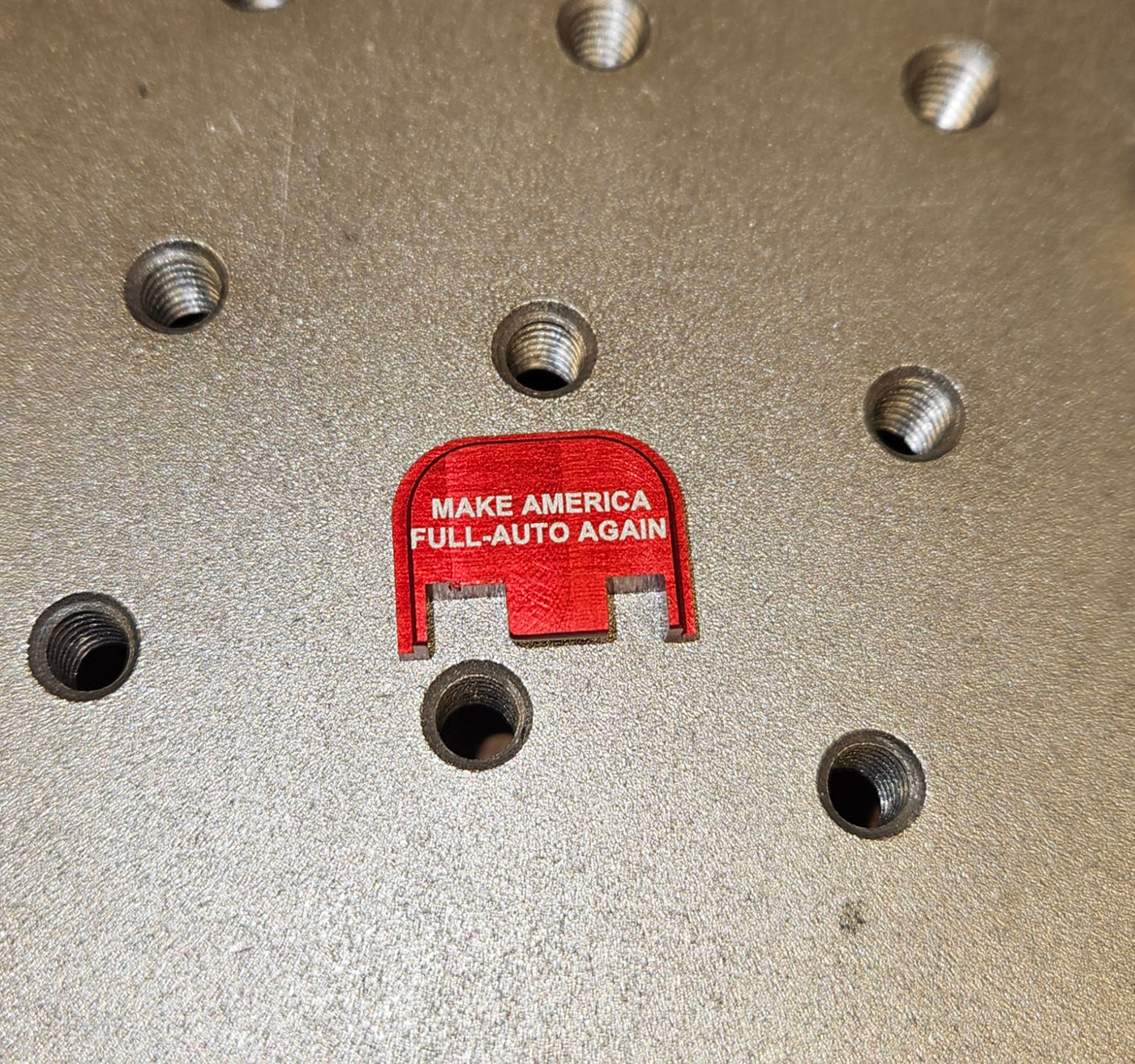 Make America Full Auto Again Glock Back Plate