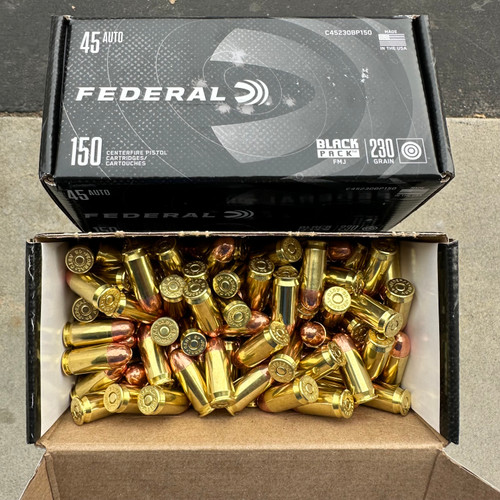 Federal 230gr 45 auto 150 round battle pack    
