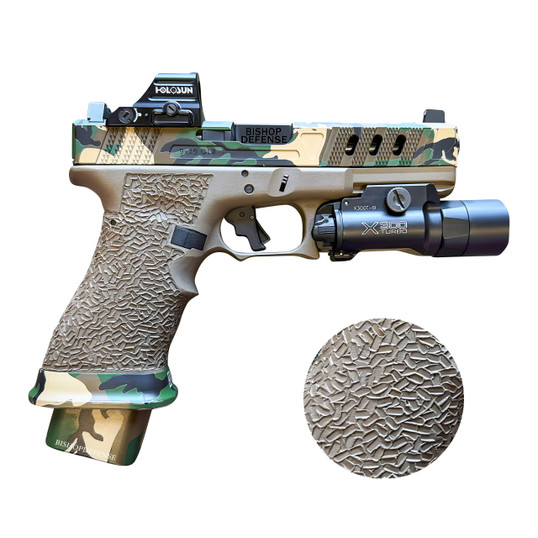 Custom Hand Stipple - Rice Pattern with Scallop