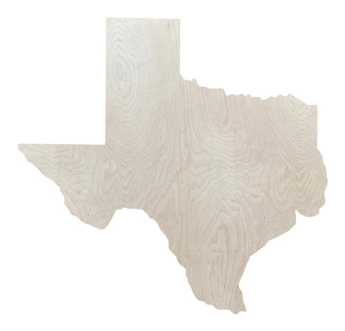Large 47" Texas state wood cutout made from quality birch, perfect for painting, crafting, wall art, and décor projects.