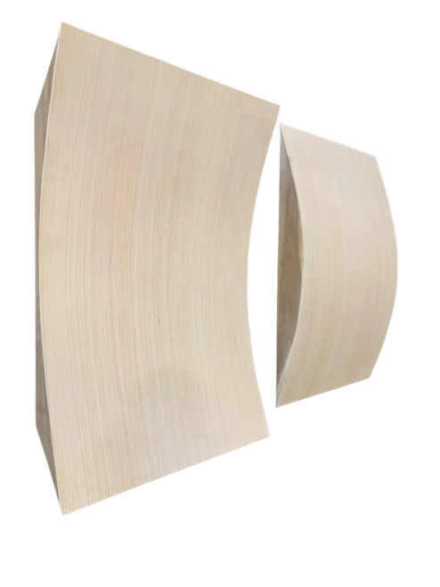 A beautifully handcrafted Curved Artist Cradled Panel made from premium birch wood, featuring a smooth, bow-shaped front surface ideal for modern, sculptural, and dimensional artwork.