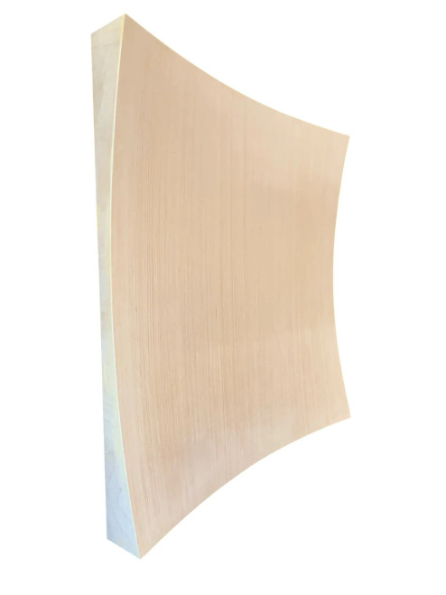A premium Cratered Artist Panel made from high-quality birch, featuring a unique concave curve that adds depth and dimension to professional artwork.