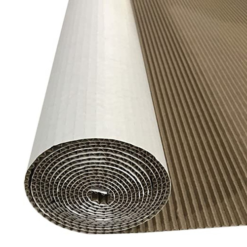 This white single-face corrugated B-flute roll offers strong cushioning for packing and shipping, providing durable protection for artwork, frames, glass, and fragile products.