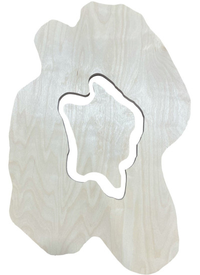 High-quality wood geode cutout panel designed for resin art, acrylic pour painting, and unique handcrafted artwork creations.