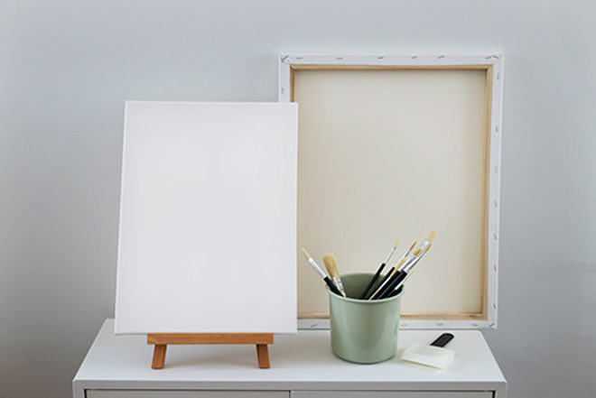 A versatile 3/4" standard 10 oz primed canvas made with globally sourced cotton, offering a smooth, ready-to-paint surface ideal for acrylic, oil, and mixed-media artwork.