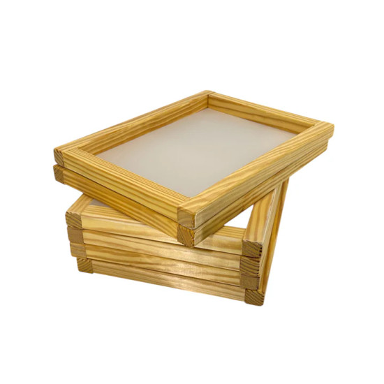 “Durable Silk Screen Frame 12x16 OD with premium SAATI mesh, offering consistent tension and smooth printing for professional screen-printing applications.”