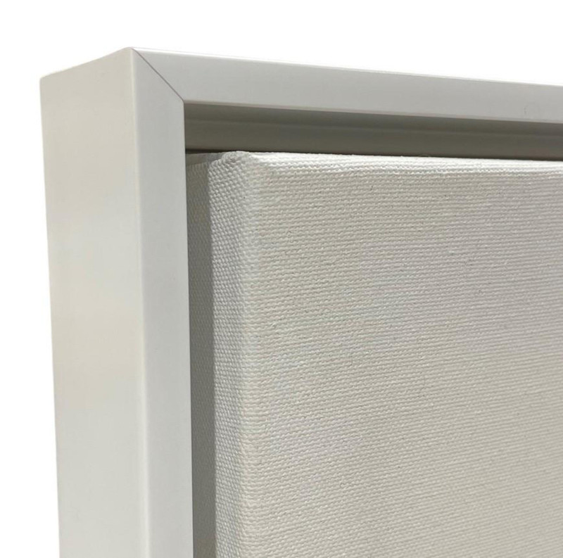 White Floater Frame for 3/4" deep canvas-Sunbelt Manufacturing | Silk Screen Printing, Custom Canvas & Artist Supply