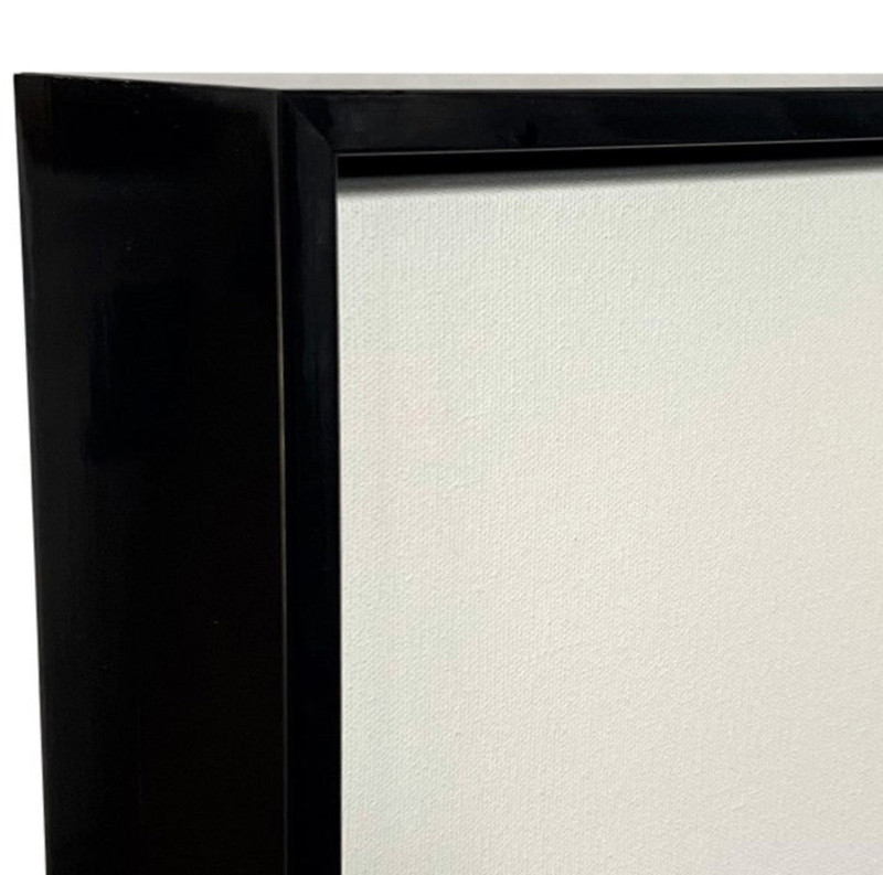 Black High Gloss Floater Frame for 2" deep Canvas or Cradled Panel-Sunbelt Manufacturing | Silk Screen Printing, Custom Canvas & Artist Supply