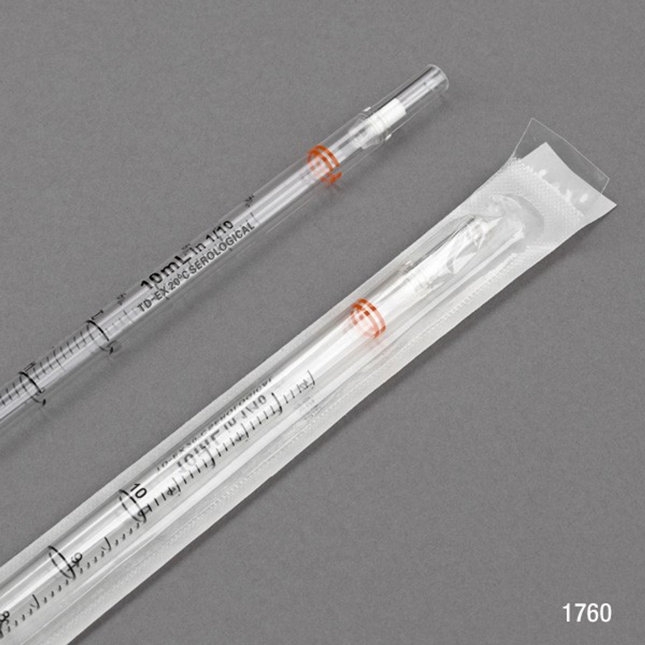 Globe Scientific 1760 Serological Pipette, 10 ml, Sterile, Individually