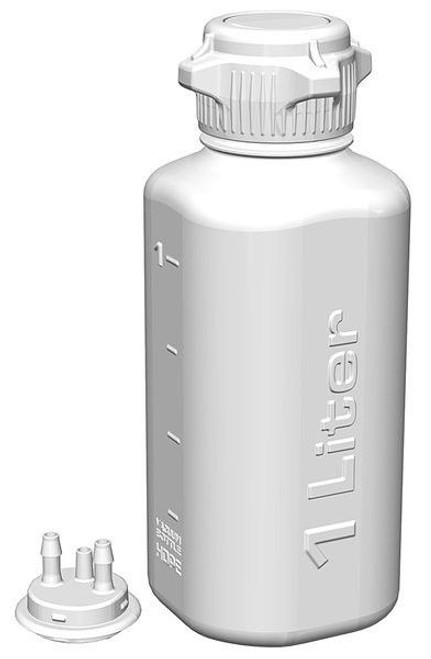 Foxx Life Sciences 1L HDPE HD Plastic Vacuum Bottle, 162-1102-OEM