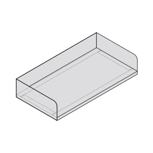Stainless Steel Wraparound Shelf, 36" x 12"