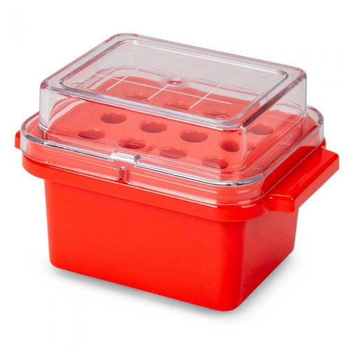 Globe Scientific Red Mini Cooler for 1.5mL Tubes, 3 x 4