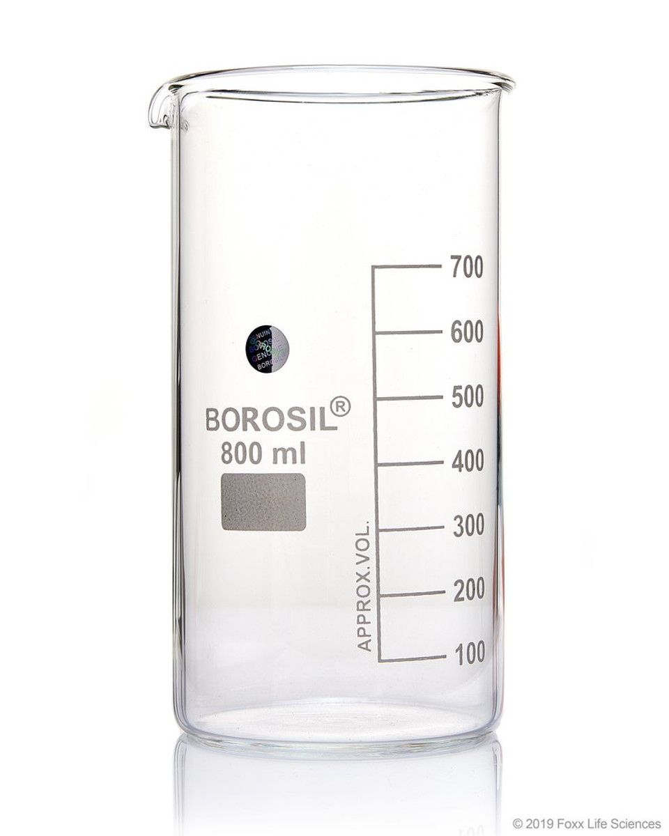 Borosil 1060d21 Tall Form Beaker With Spout Graduated Iso 3819 250ml 40cs M2 Sci 2008