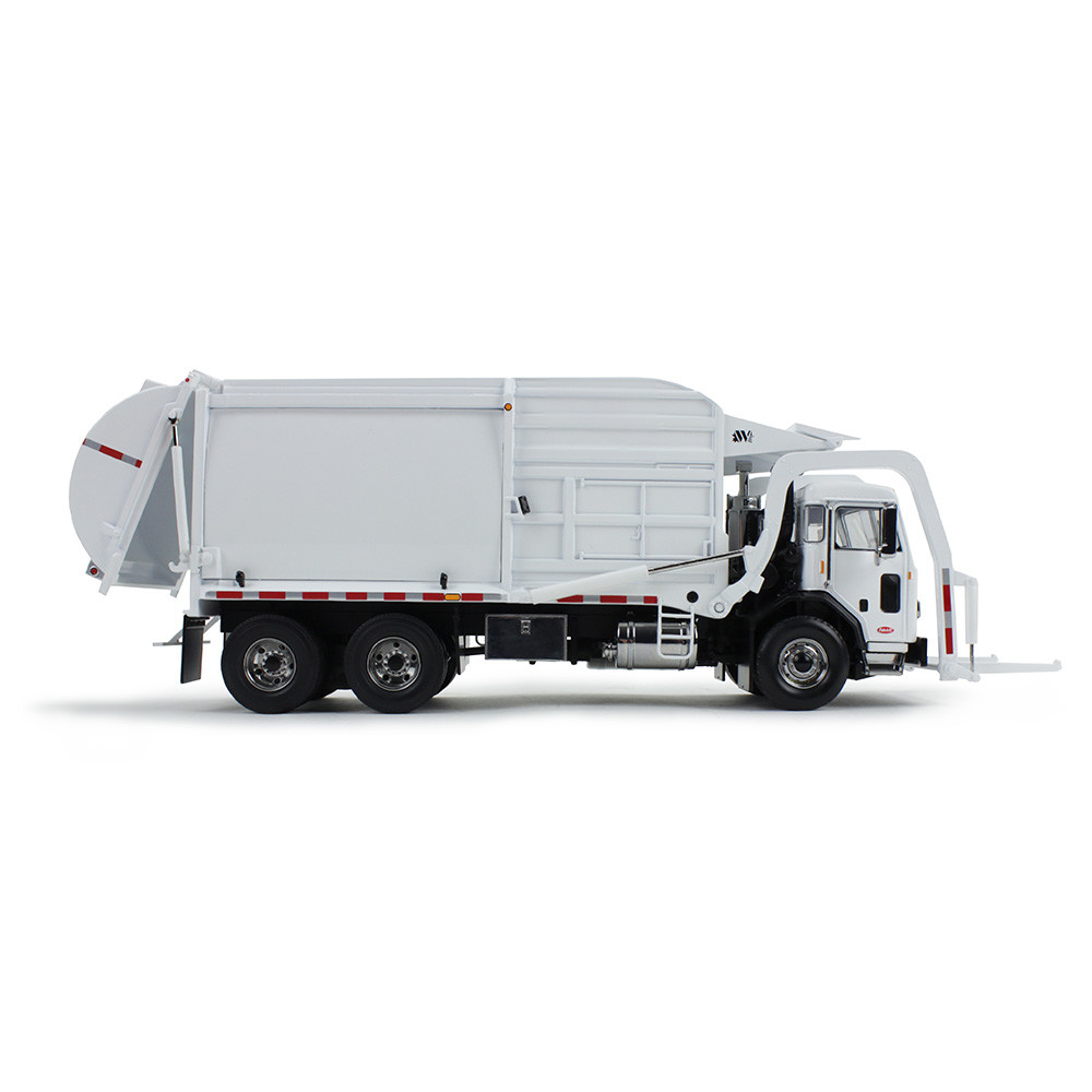 White Peterbilt Model 520 with Wittke Front Loader and Trash Bin