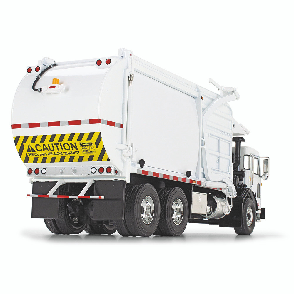 White Peterbilt Model 520 with Wittke Front Loader and Trash Bin