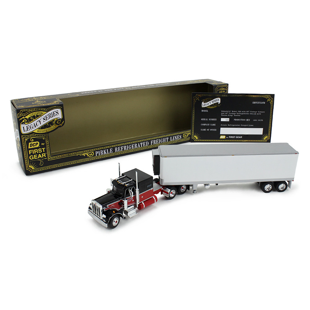 Legacy Series #1: Pirkle Refrigerated Freight Lines Peterbilt Model 359 with 60" Vintage Sleeper & 40' Vintage Trailer with Reefer
