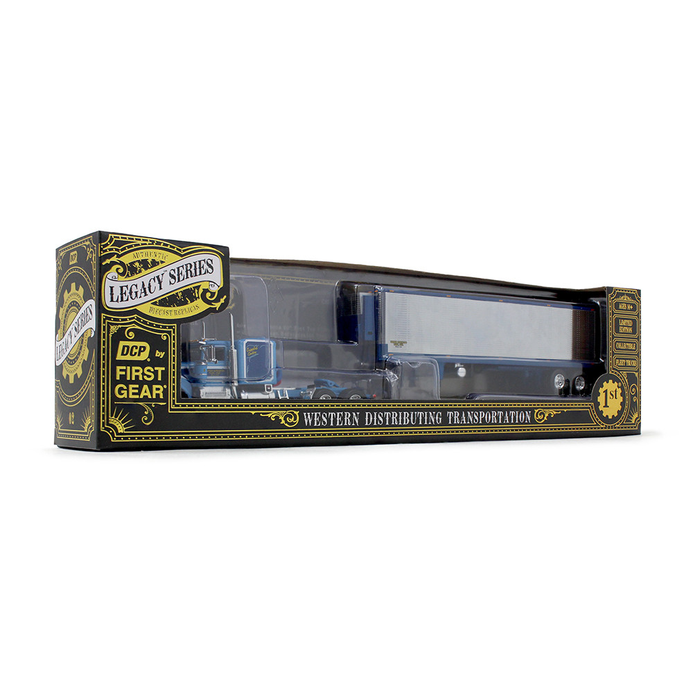 Legacy Series #2: Western Distributing "Crippled Cowboy" Kenworth W900A with 60" Flat Top Sleeper & 40' Vintage Trailer with Reefer