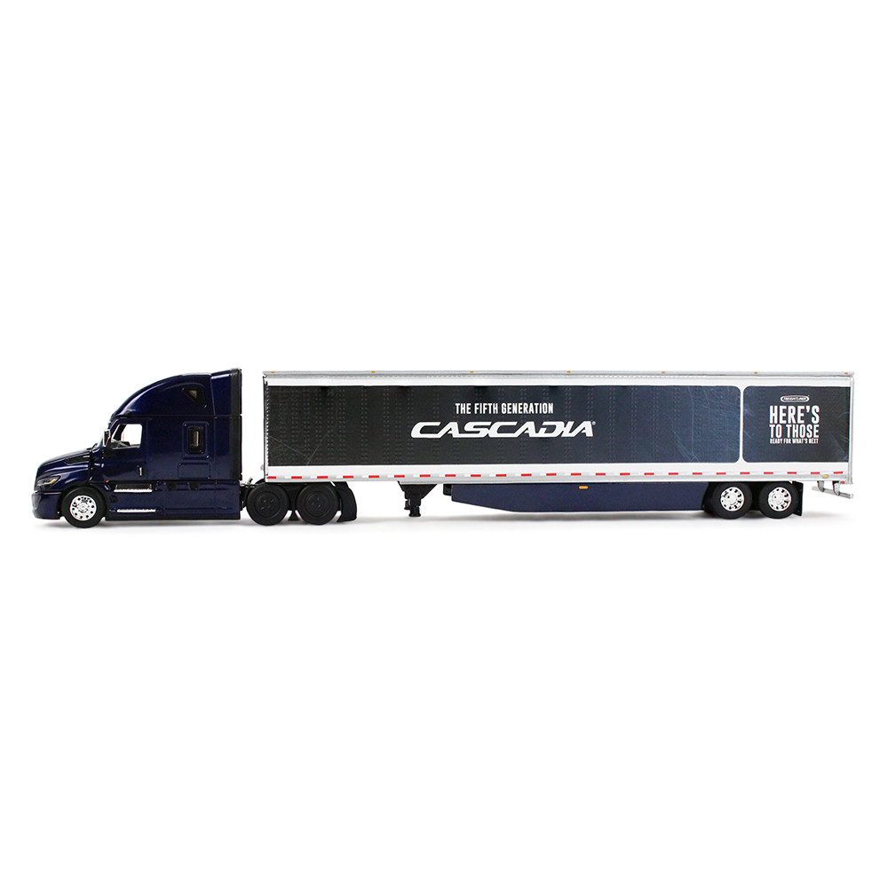 Freightliner Midnight Freightliner Fifth Generation Cascadia Raised Roof Sleeper & 53' Utility Trailer with Skirts