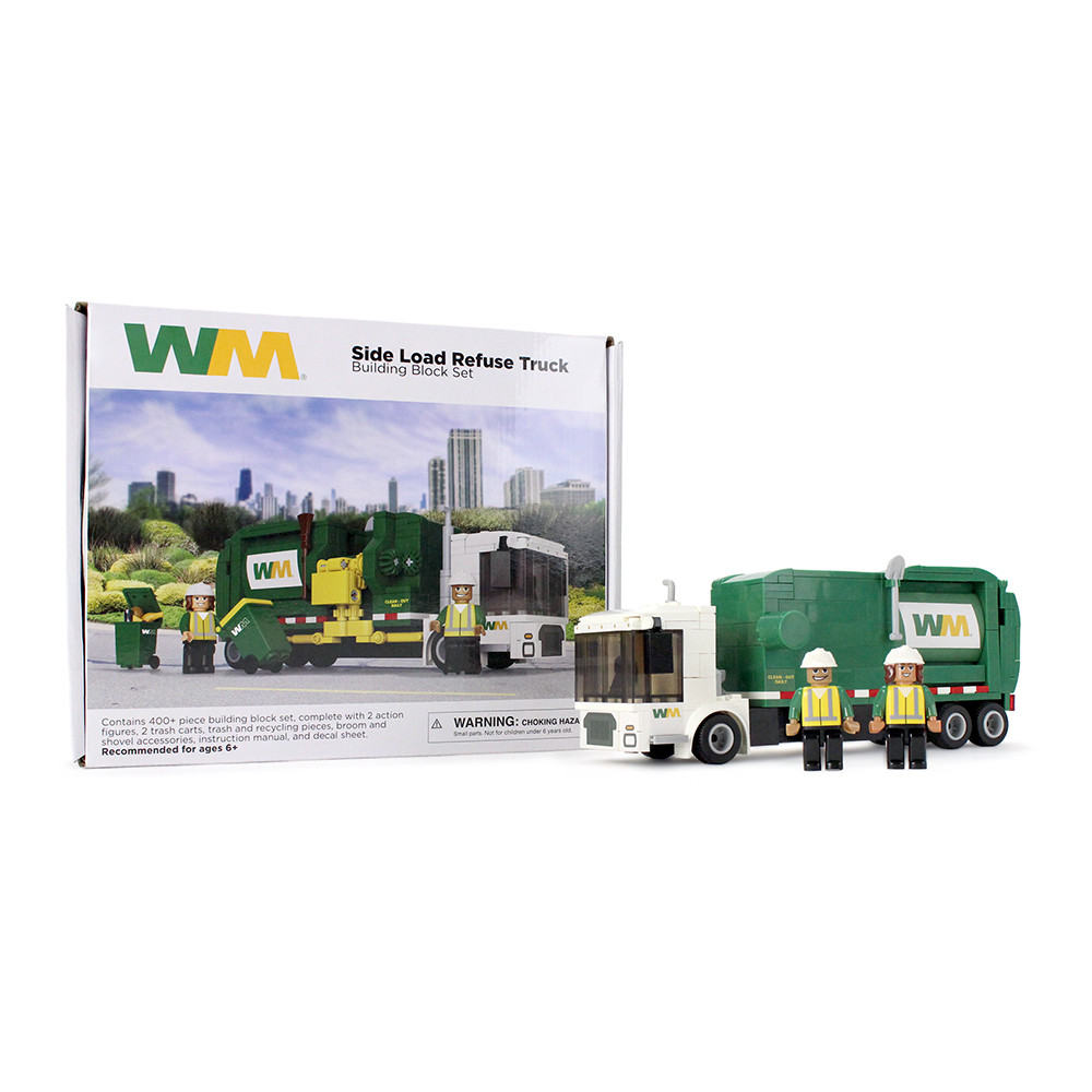 90-0640: WM Side Load Refuse Truck Building Block Set