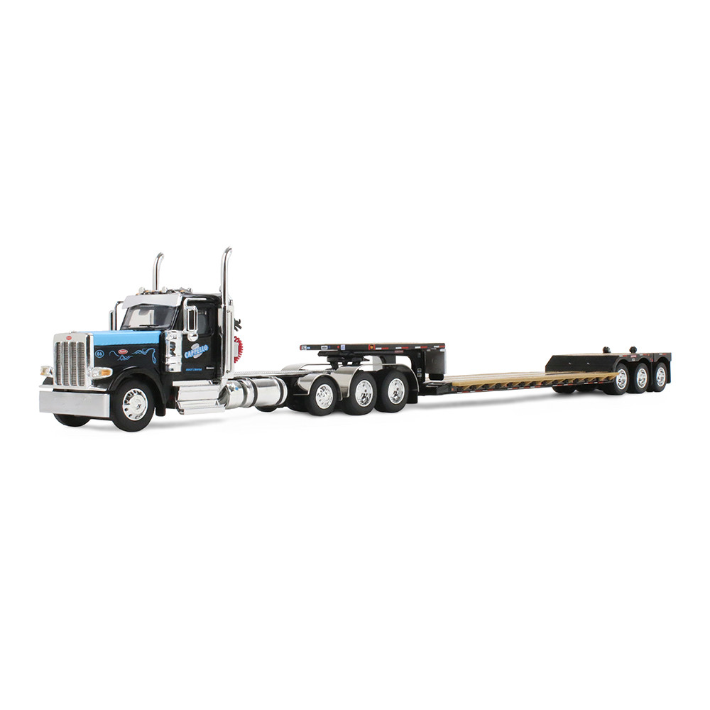 Cappello Heavy Transport Peterbilt Model 589 Day Cab & Fontaine Renegade LXT40 Lowboy Trailer with Fliptail
