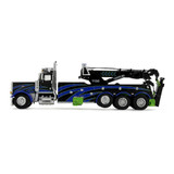 Black/Blue/Green Peterbilt Model 389 Day Cab with Miller Century Model 1150 Rotator Wrecker