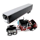 Volcano Red Ford LTL 9000 with 48" Flat Top Sleeper & 53' Utility Trailer with Reefer