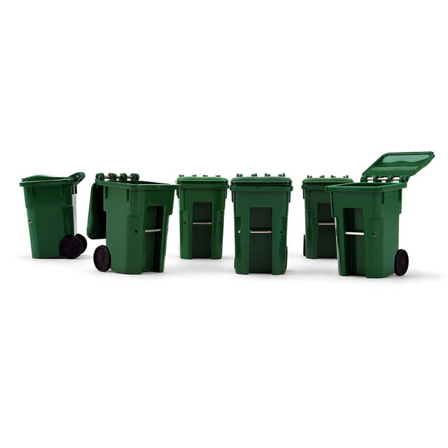 90-0519: Green 
1/34 scale Trash Carts (6 piece set)