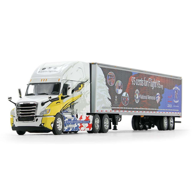 60-1178: Flight 93 Halo Foundation
1/64 scale Freightliner 2018 Cascadia High-Roof Sleeper & 53' Utility Trailer