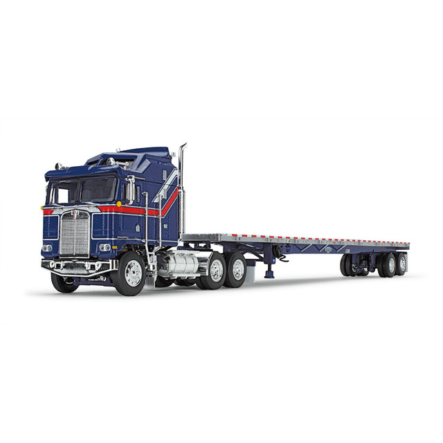 69-1657: Liberty
1/64 scale Kenworth K100 COE Aerodyne Sleeper and Wilson Flatbed Trailer