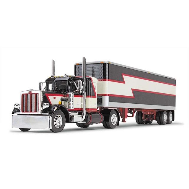 60-1683: Black/Cream/Red
1/64 scale Peterbilt Model 359 with 36"" Flat Top Sleeper & 40' Vintage Trailer