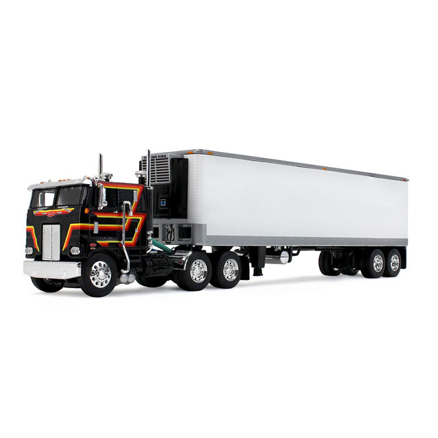 Black/White Peterbilt Model 352 COE 86" Sleeper & 40' Vintage Trailer with Reefer Black/White Peterbilt Model 352 COE 86" Sleeper & 40' Vintage Trailer with Reefer