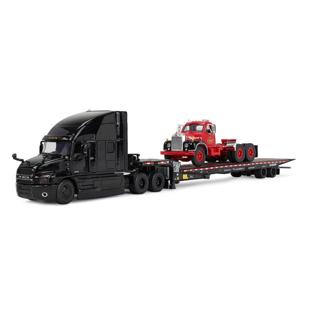 Mack Anniversary Mack Anthem Sleeper & Landoll 440B-50CA Traveling Axle Trailer with Mack B-61 Day Cab Load