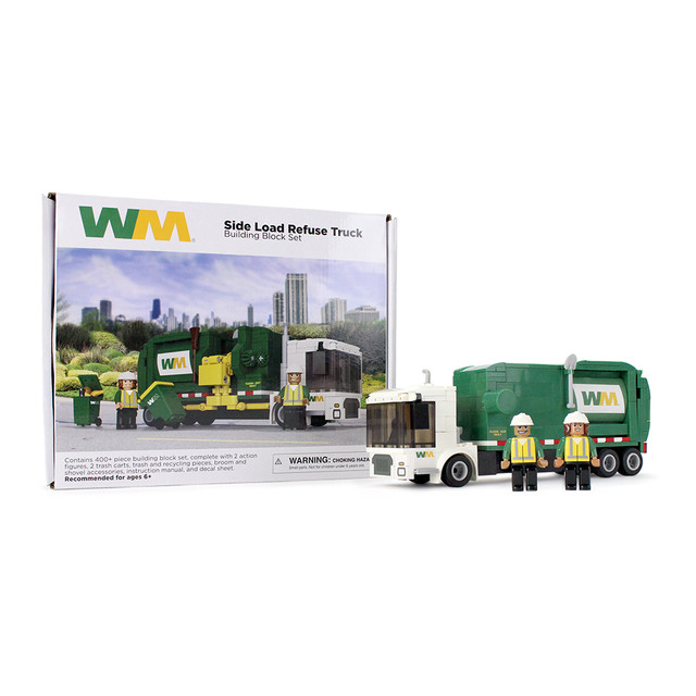90-0640: WM Side Load Refuse Truck Building Block Set