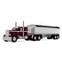 Dark Cherry/White Peterbilt Model 351 with 36" Sleeper & 45' Wilson Pacesetter Grain Trailer