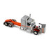 Silver/Orange Peterbilt Model 589 with 58" Mid-Roof Sleeper & 50' Wilson Pacesetter Grain Trailer