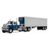 60-2345 Blue/Chrome Chevrolet Bison with 34" Flat Top Sleeper & 40' Vintage Trailer with Reefer