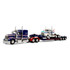 America250 1/64 Kenworth W900L with 72" Aerocab Flat Top Sleeper & Fontaine Magnitude Lowboy Trailer with Kenworth W900A Load