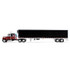 Volcano Red Ford LTL 9000 with 48" Flat Top Sleeper & 53' Utility Trailer with Reefer