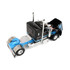 Black/Cyan Peterbilt Model 389 with 36" Flat Top Sleeper & 28' Wilson Silverstar Double Livestock Trailers