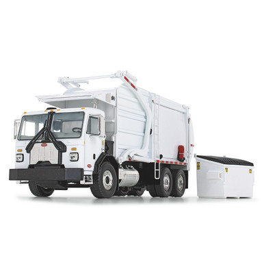 White Peterbilt Model 520 with Wittke Front Loader and Trash Bin