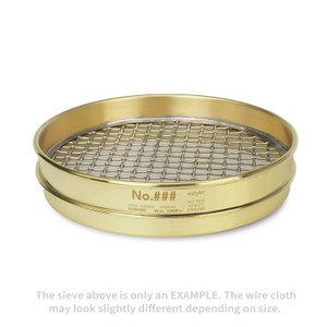 5" (125 mm) Brass/Stainless Steel 8" ASTM E11 Test Sieve HALF Height