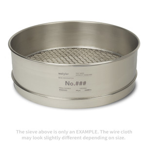 1 3/4" (45 mm) Stainless Steel/Stainless Steel 12" ASTM E11 Test Sieve FULL Height