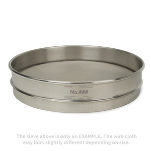 #170 (90 um) Stainless Steel/Stainless Steel 12" ASTM E11 Test Sieve HALF Height