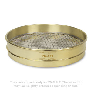 5" (125 mm) Brass/Stainless Steel 12" ASTM E11 Test Sieve HALF Height