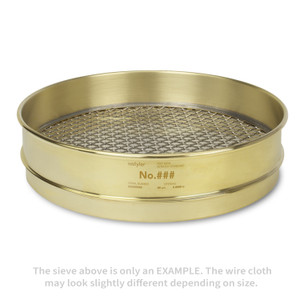 4" (100 mm) Brass/Stainless Steel 12" ASTM E11 Test Sieve INTERMEDIATE Height