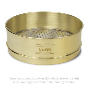 1 1/4" (31.5 mm) Brass/Stainless Steel 12" ASTM E11 Test Sieve FULL Height