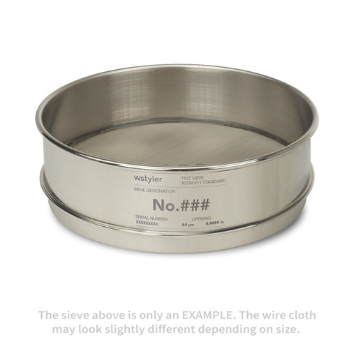 4857 - 8 Test Sieve, No. 4 Mesh, Full Height, Brass Frame - Stainless  Cloth 